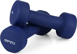 Гантелі для фітнесу неопренові Gymtek Queenfit 2х2кг темно-синій
