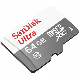 Карта пам'яті SanDisk microSDXC 64GB UHS-I Ultra A1 + SD Adapter (SDSQUNR-064G-GN3MA) [141591] - мініатюра 4