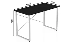 Комп'ютерний стіл Дейв 75x100x70 білий ДСП Сосна Кембра 32мм FRD-102175 - мініатюра 3