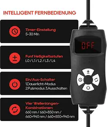 LED лампа Morfone з червоним та інфрачервоним світлом на штативі - мініатюра 3