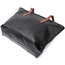 Містка сумка для жінок з натуральної шкіри Vintage 22281 чорна - мініатюра 5