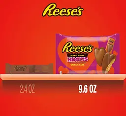 Шоколадні цукерки Reese's Valentine's Day Milk Chocolate Peanut Butter Hearts Candy 272г - мініатюра 6