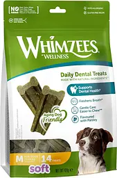 Натуральні ласощі для зубів собак WHIMZEES Soft Daily Dental Treats, M 14 шт. - мініатюра 2