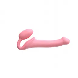 Страпон Dorcel Semi-Realistic Bendable Strap-On, M (рожевий)