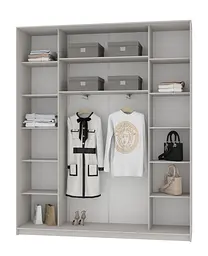 Шафа-купе тридверна MebelStar Комбо BG 3ДСП 200x45x240 см Дуб рістрето (MBS-9530) - мініатюра 2