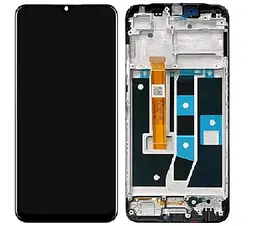 Дисплей Oppo A77 4G/A77 5G чорний + рамка