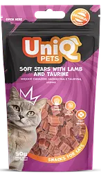 Ласощі для котів Uniq PETS CAT SNACKS MIMI м'які зірочки з ягнятиною та таурином, 50 г - мініатюра 3
