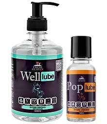 Iнтим-змазка Fresh Heaven вагінальна Well Lube 500ml та анальна Pop Lube 100ml 