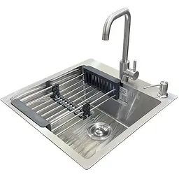 Комплект мийка + змішувач Romzha Arta U-450S (B)