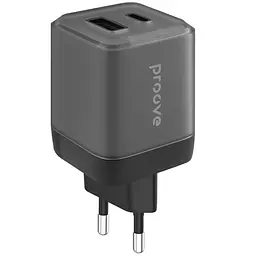 Зарядний пристрій Proove Pure GaN Plus 30W (Type-C + USB) black (WCPU30111201)
