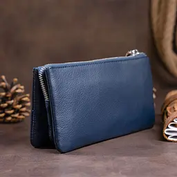 Місткий клатч на два відділення жіночий ST Leather 19248 синій - мініатюра 9
