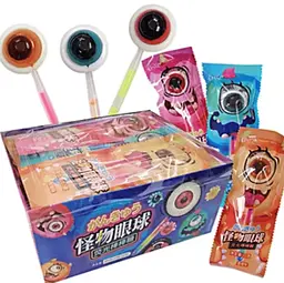 Цукерка-льодяник SSNS Halloween Glow Bone Eye Lollipop Candy зі світловим ефектом 10г - мініатюра 5