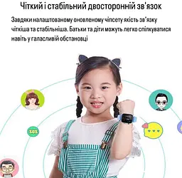 Дитячий розумний смарт-годинник Lemfo Q16S з SIM-картою Дитячий Smart Watch Блакитний - мініатюра 2