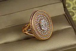 Кільце Xuping Jewelry Титул із білими каменями р 16 золотисте