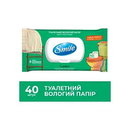 Туалетний папір Smile Classic Comfort Вологий 40 шт. (4823071668803)