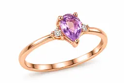 Жіноча каблучка Jewellery Continent з червоного золота з аметистом 21.5 (К-0933) - мініатюра 3