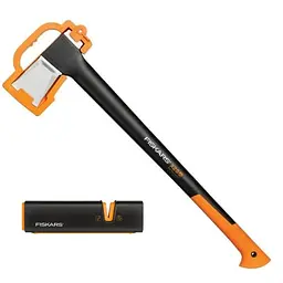 Сокира-колун Fiskars X25 XL (1015643) + Точило для сокир і ножів Fiskars (1060003)