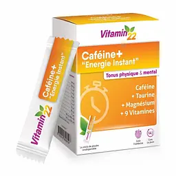 Кофеїн Vitamin'22 Cafeine + Мобілізація енергії та життєвої сили 14 стіків