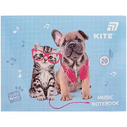 Нотний зошит А5 20арк. Studio Pets №SP26-405/Kite/ - мініатюра 1