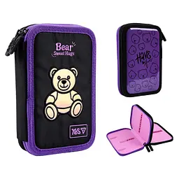Пенал шкільний Yes подвійний Bear Sweet Hugs HP-01