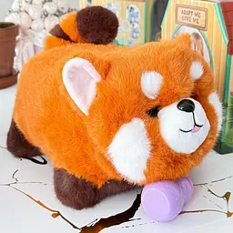 Інтерактивна м’яка іграшка Песик Fluff Pets Червона Панда що муркоче, їсть з пляшечки, засинає та рухає очима Рудий - мініатюра 2
