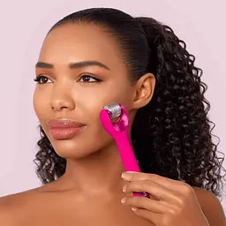 Електронний ролик для обличчя з мікроголками GESKE MicroNeedle Face Roller 9 в 1 бузковий - мініатюра 9
