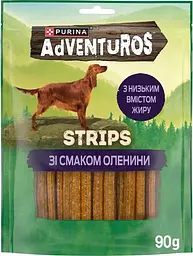 Ласощі для собак Adventuros Stripes зі смаком оленини 90 г 12869825