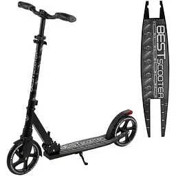 Самокат Best Scooter 80-98.5х57х14см Чорно-білий 000255886