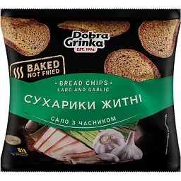 Сухарики Добра грінка Сало з часником 0.08 г