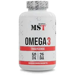 Жирні кислоти MST Omega 3 Triglyceride 75%, 300 капсул для підтримки судинної системи
