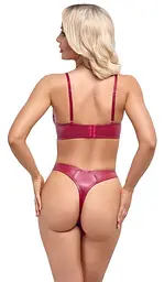 Комплект білизни Cottelli Lingerie Bra Set Wetlook, 75B/S (червоний) - мініатюра 3