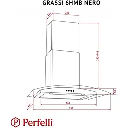 Витяжка Perfelli Grassi 6HMB Nero - мініатюра 10