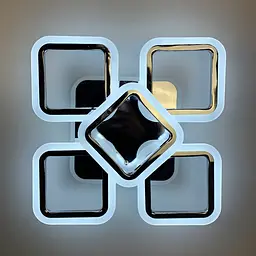 Стельова хромова люстра LED на 4+1 ріжки-квадрати Line.F A 2400/4+1 S CR - мініатюра 3