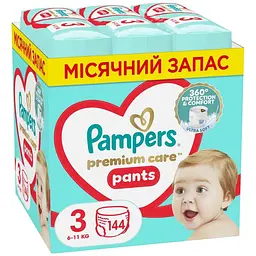 Підгузки Pampers Premium Care Pants Midi Розмір 3 (6-11 кг) 144 шт (8006540490891)
