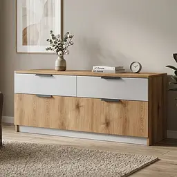 Комод Тоні 1200 Дуб Канелла натуральний/Сіра мишка 1200х400х500 - мініатюра 2