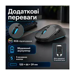 Мишка Thunderobot ML7 Tri-mode Grey (6932066316082) - мініатюра 3
