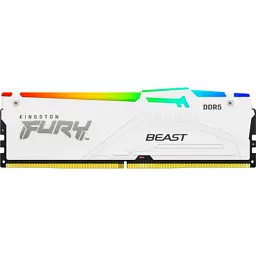 Модуль пам'яті для комп'ютера DDR5 32GB 5600 MHz FURY Beast White RGB Kingston Fury (ex.HyperX) (KF556C40BWA-32)