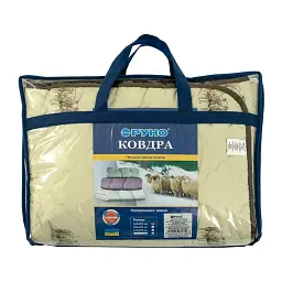 Ковдра вовняна літня Руно Sheep мікрофібра 172х205 см молочна - мініатюра 10