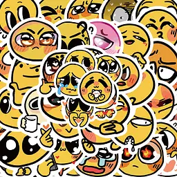 Стікерпак Емодзі Набір наклейок GeekLand Emoji 60 штук - мініатюра 2