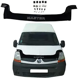 Дефлектор капота мухобійка Renault Master 2003-2010 (Євро Кріплення) Voron Glass