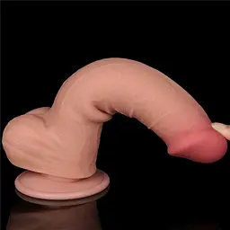 Фалоімітатор Sliding-Skin Dual Layer Dong 8'' Flesh 20.8 см тілесний - мініатюра 10