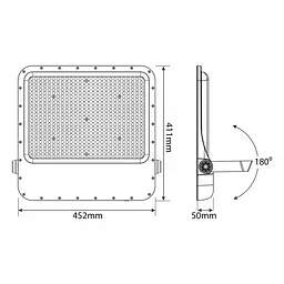 LED прожектор VIDEX PREMIUM F2 400W 5000K 220V - мініатюра 7