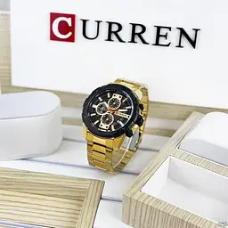 Наручний годинник чоловічий 8336 Gold-Black Curren acs0031456 - мініатюра 3