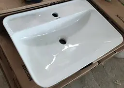 Умивальник накладний Mixxus Premium Bevel-0203 600x405x120 мм з отвором під змішувач MP6513, Білий - мініатюра 6