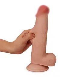 Фалоімітатор Sliding-Skin Dual Layer Dong 8 '' Love Toy 66-LV317002 91245 - мініатюра 3