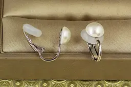 Сережки кліпси Xuping Jewelry половинка перлини 1,6 см сріблясті - мініатюра 2