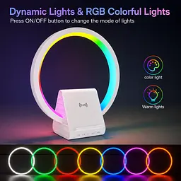 Бездротова зарядка WiWU WI-W021 4в1 15W з Bluetooth колонкою, RGB підсвічуванням та FM радіо - мініатюра 5