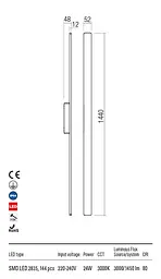 Бра вуличне REFLEXA AP LED SMD 24W IP54 DG 3000K(4.1.2) Redo 90433 - мініатюра 3