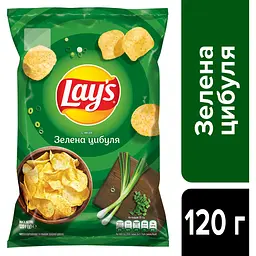 Чипси Lays зі смаком зеленої цибулі 120 г (920452) - мініатюра 3