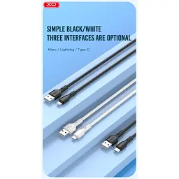 Дата кабель USB 2.0 AM to Lightning 1.0m black XO (NB230_L_Black) - мініатюра 4